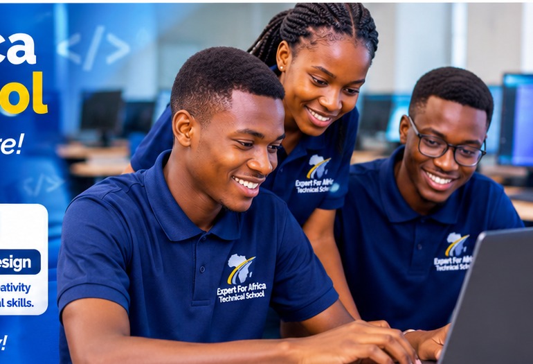 Students learning digital skills together
